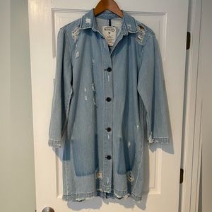 Zara  the Levita premium collection distressed denim Dress